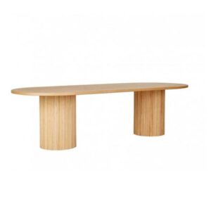 Benjamin Ripple Oval Dining Table - NatAsh
