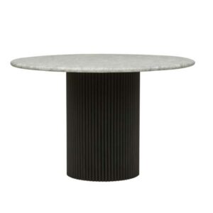 Benjamin Ripple Dining Table - Blk/MtWhite