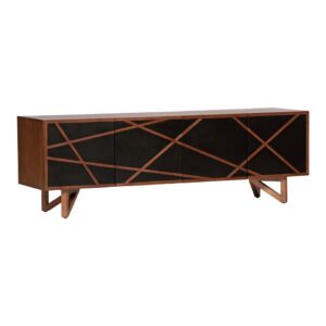 New York Entertainment Unit Black/Walnut