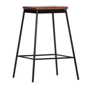 Midtown Low Barstool Black/Walnut