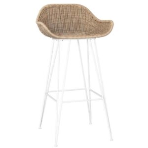 Angola Outdoor Tall Barstool Natural Square