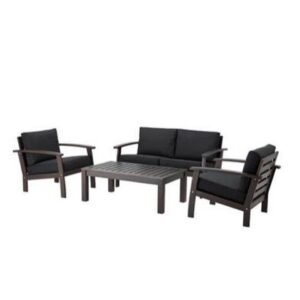 Kloven Outdoor Sofa Setting Brown & Black