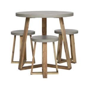 Miley Outdoor 4 Piece Set Natural/Grey