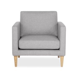 Docklands Armchair Light Grey & Natural Timber