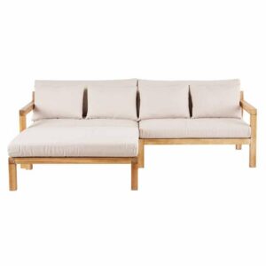 Sanctuary Outdoor 4 Seater Sofa + Ottoman Natural & White