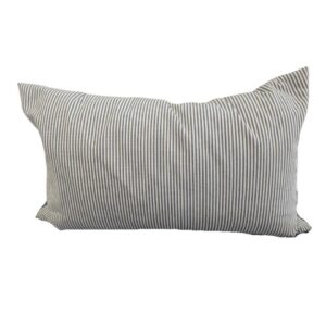 Lumbar Cushion White and grey striped
