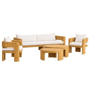 Cassius Outdoor Sofa Setting Natural White