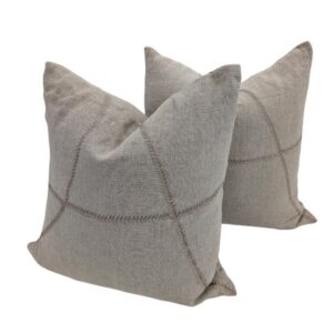 Pair Cushion Natural Linen
