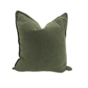 Linen Cushion Forest Green