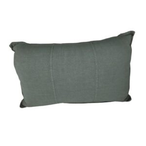 Lumbar Outdoor Cushion Green grey Luca Linen