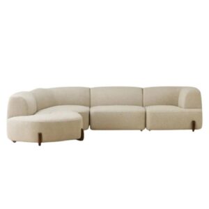 Calma 4 Piece Modular LHF Beige