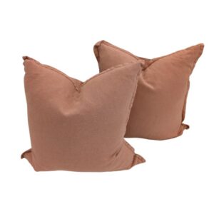Pair Cushion Rust / Terrecotta Linen