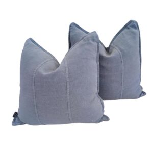 Pair Cushion Sky Blue Luca linen