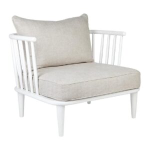 Pavilion White Accent Chair White Linen
