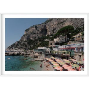 Escape to Capri Artwork White Frame