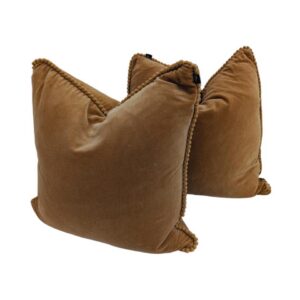 Pair Cushion Terrecotta Velvet