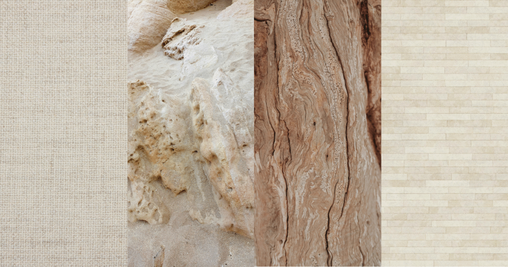 Organic and Material textures are the new "neutral" in luxury homes, signaling premium finishings and design-led thought.