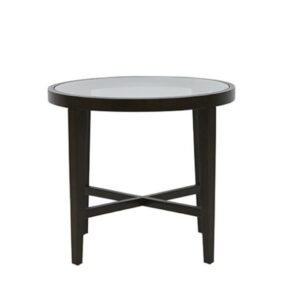 Ascot Round Glass Coffee Table Mocca