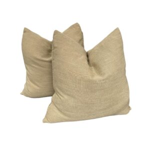Natural linen blend cushion