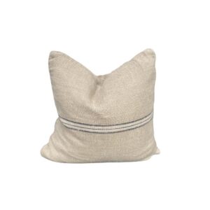 Natural gray striped Cushion