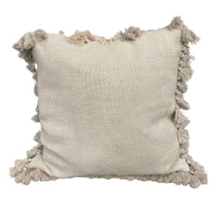 Natural tassel edge cushion