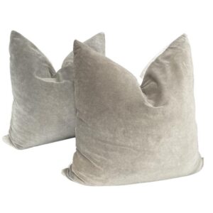 Gray velevet cushion