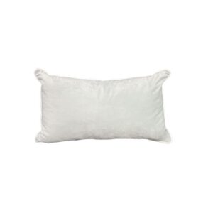 Lumbar White Velvet Cushion