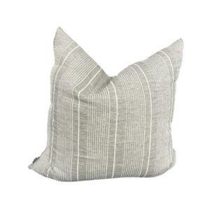 Gray White Striped Cushion