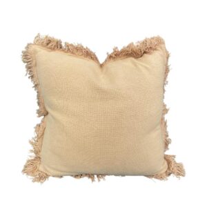Rust Fringed Cushion