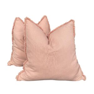 Pink Fringed Cushion
