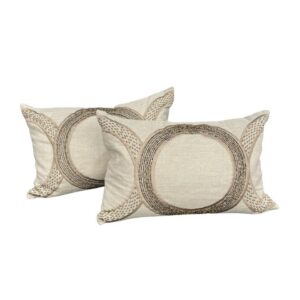 Natural Beaded Lumbar Cushion