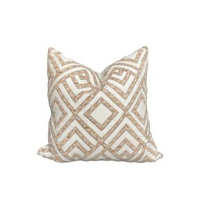 Geometric Taupe Cushion