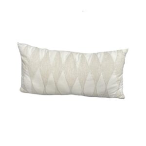 White Natural Geometric Cushion