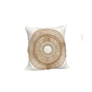 White Jute Cushion