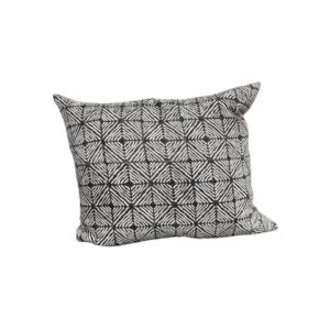 Black Geometric Diamond Cushion
