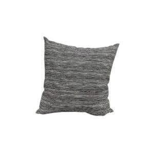 Black Striped Square Cushion