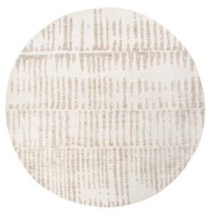Simba Round Rug - Large Ivory & Cream Textured