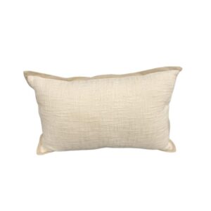Textured Beige Lumbar Cushion