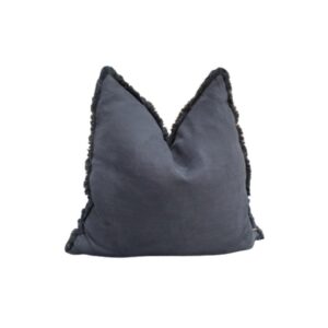 Black Fringed Cushion