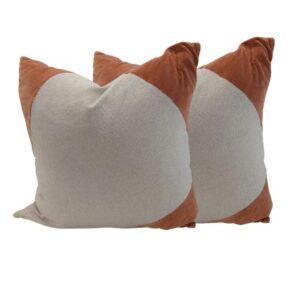 Pair Cushion Natural and Terracotta