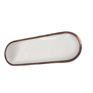 Oval Platter White and Acacia White