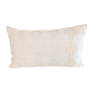 Lumbar Cushion Cream Embroided