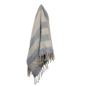 Lucy Blue Stripe Throw