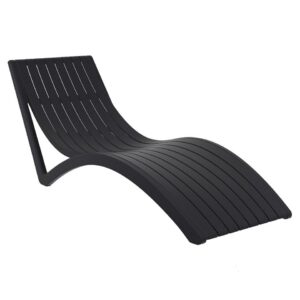 Eden Slim Outdoor Sun Lounge Black
