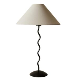 Percy Linen Table Lamp Black