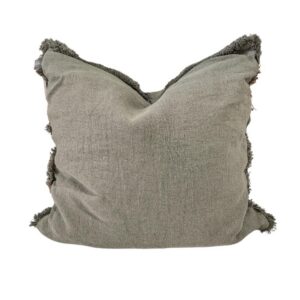 Fringed Cushion Sage Green
