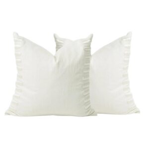 Pair Cushion White with Edge detail