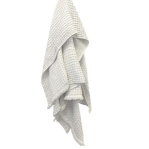 Soro Textured White Throw