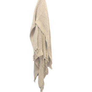 Light Taupe Knit Throw