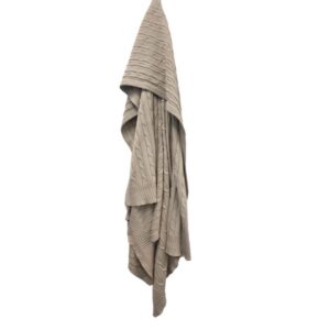 Taupe Knit Throw